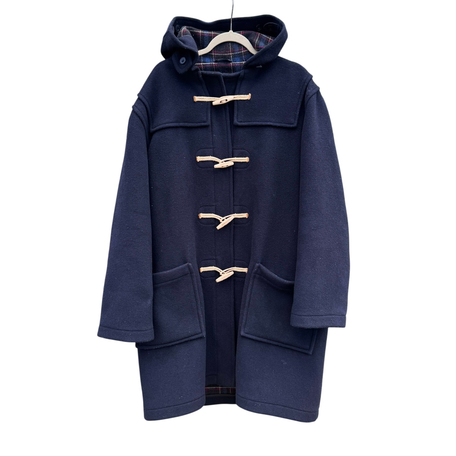 Original Montgomery Duffle Coat Deep Navy Blue Wool 46 Extra Large Xl